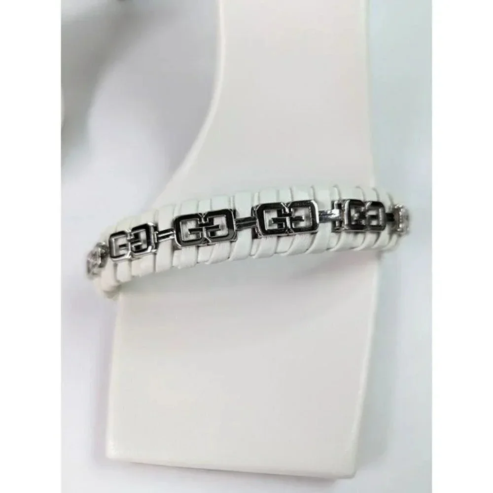 Givenchy Chain Embellished G Woven Ivory Leather Heel Sandals Size 41 MSRP $925 - Picture 4 of 13